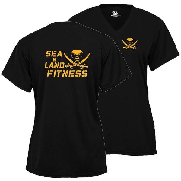 Women's Sea & Land Fitness V-Neck Performance Tee