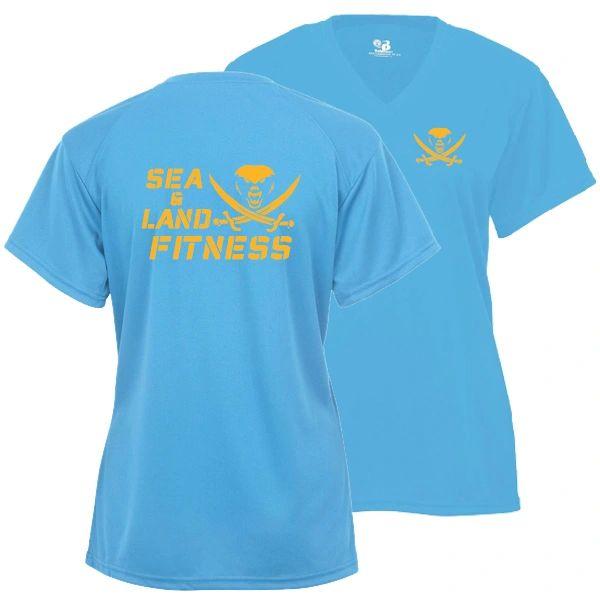 Women's Sea & Land Fitness V-Neck Performance Tee